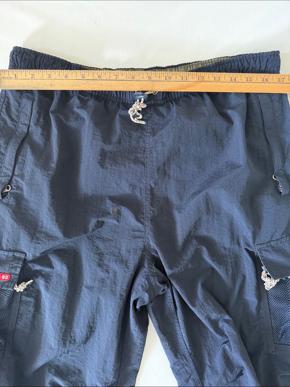 Abercrombie & Fitch Vintage A92 Nylon Cargo Pants Mesh Y2K Parachute 90s - Picture 8 of 13